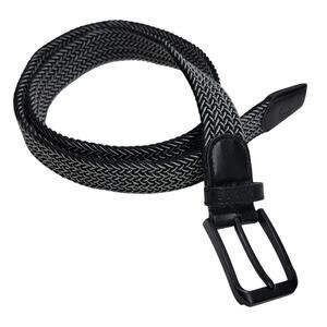 Ghost Golf Ryan Belt Oreo Black White Braided Woven Men's Size 38 44" Length